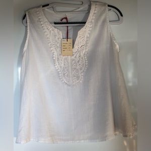 RAGA  White  Lace Tank Top - NWT | Small